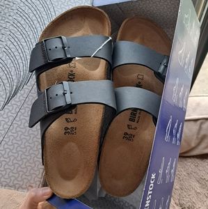 Birkenstock Arizona Sandal Black Birko-Flor Women's Size US8, EU39